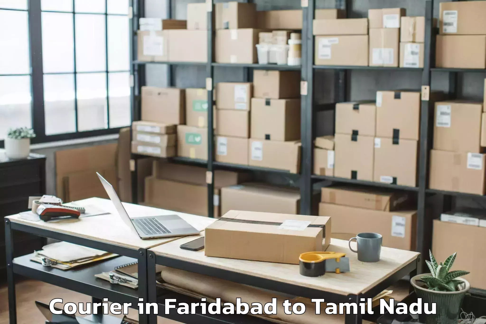 Top Faridabad to Vedasandur Courier Available